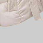 Women’s Hooded Puffer Jacket With Belt