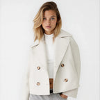 Women’s Short Coat With Wide Lapels