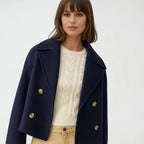 Women’s Short Coat With Wide Lapels