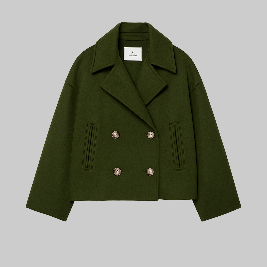 Women’s Short Coat With Wide Lapels