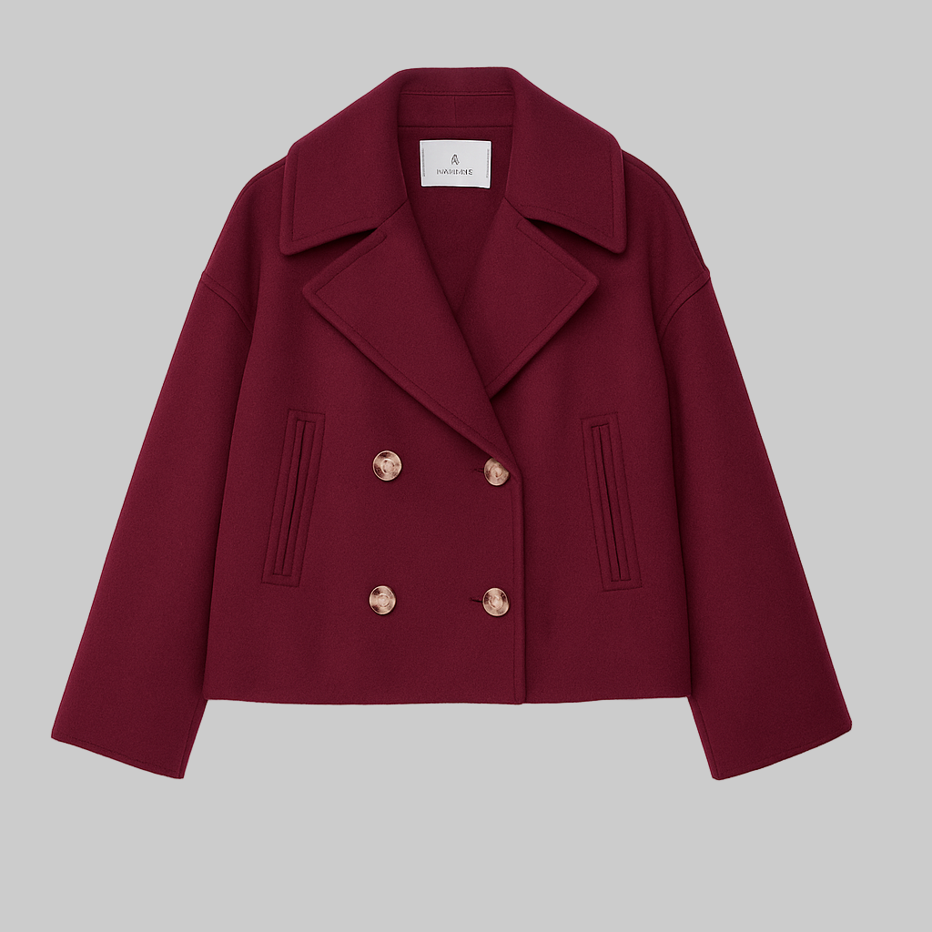 Women’s Short Coat With Wide Lapels