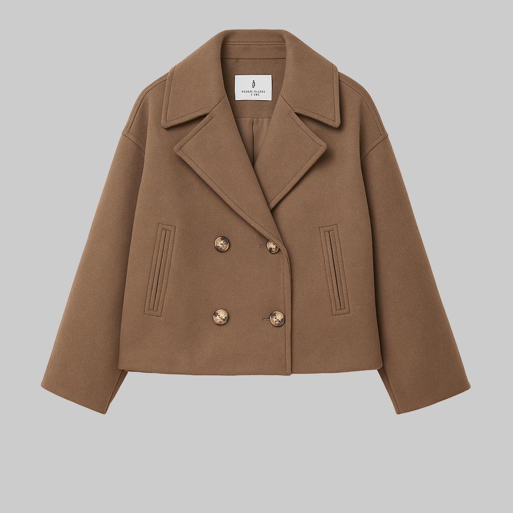 Women’s Short Coat With Wide Lapels