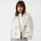 Women’s Short Coat With Wide Lapels