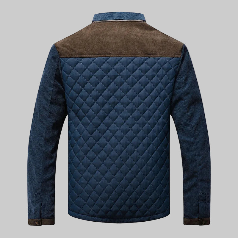 Men’s Quilted Jacket With Stand Collar