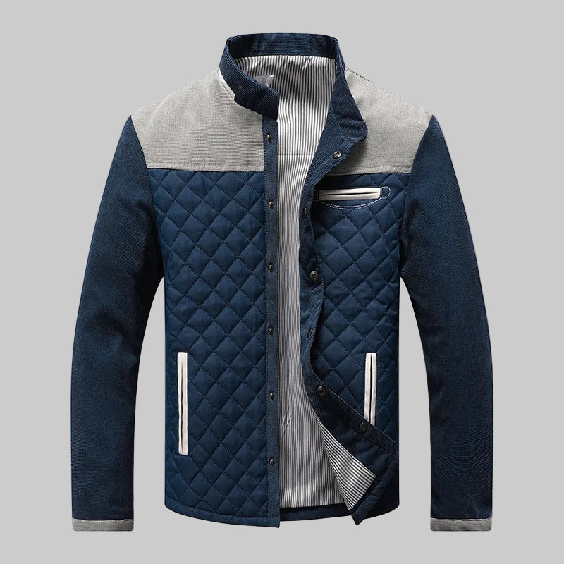Men’s Quilted Jacket With Stand Collar