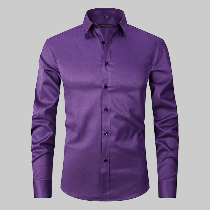 Men’s Long Sleeve Business Shirt Formal Button-Up