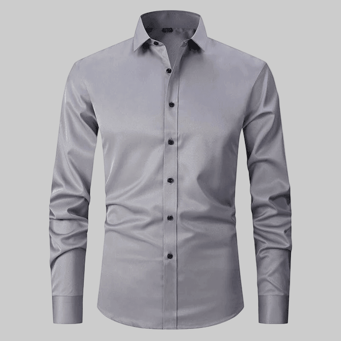 Men’s Long Sleeve Business Shirt Formal Button-Up