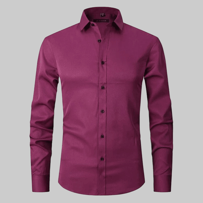 Men’s Long Sleeve Business Shirt Formal Button-Up