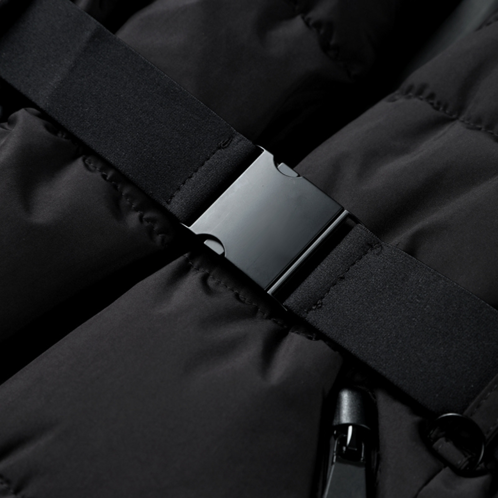 Women's Water-Resistant Puffer Jacket with Belt