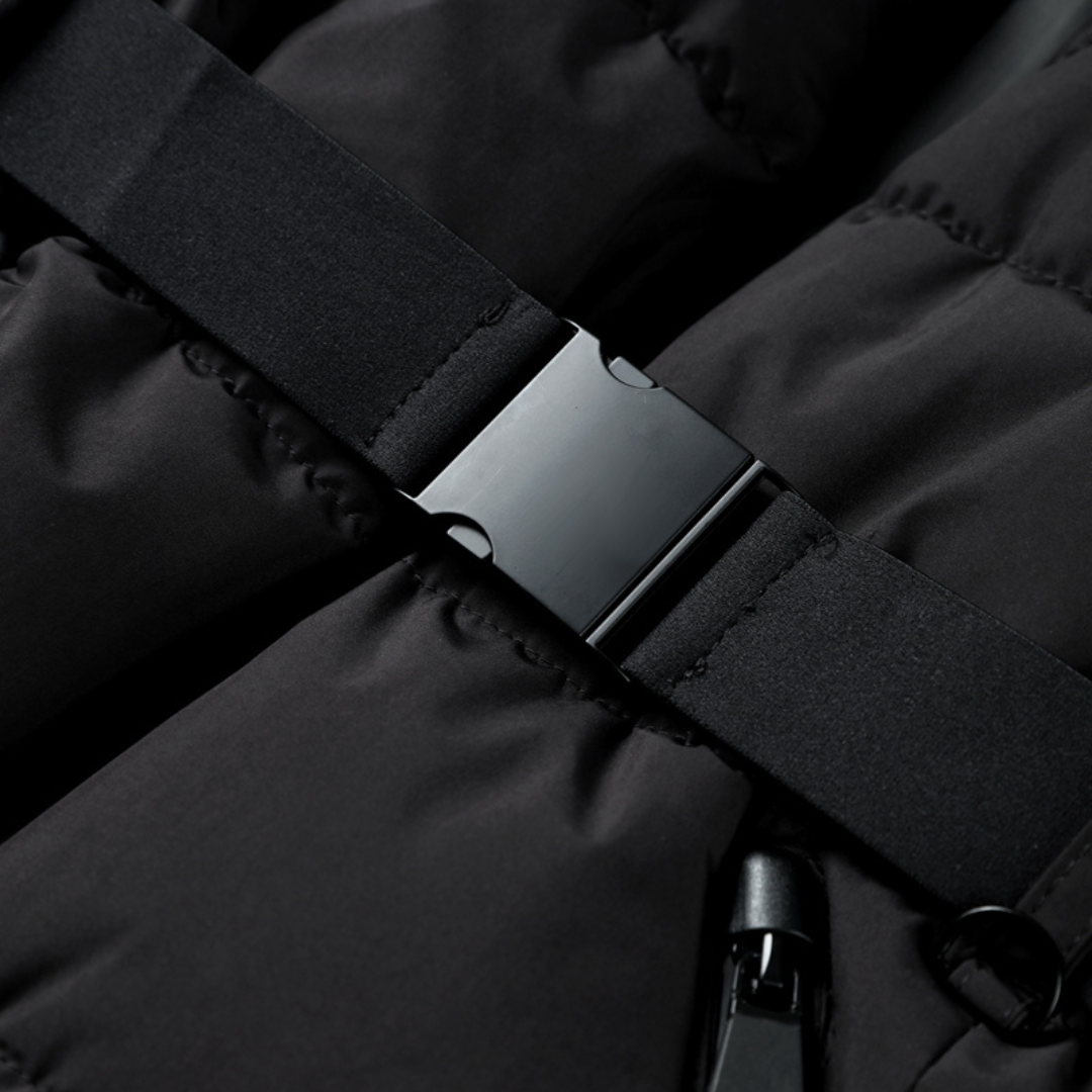 Women's Water-Resistant Puffer Jacket with Belt